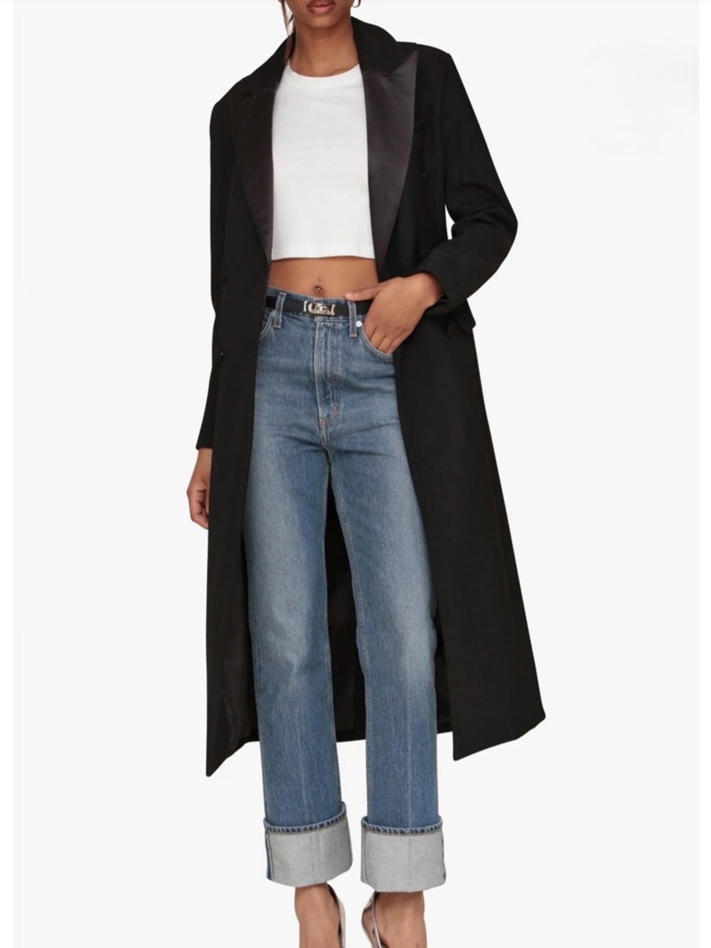 Avec Les Filles Tuxedo Hourglass Tailored Coat - Picture 3 of 16